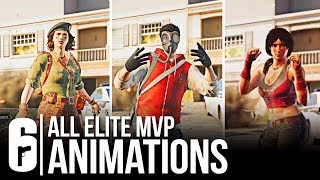 Rainbow Six Siege - ALL 27 ELITE SKINS MVP ANIMATION + ELA \u0026 CAVIERA LEAK (All Leaked Victory Pose)