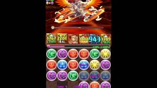 パズドラ　「ヘラウルズ　降臨！　地獄級」　薔薇ヴァルキリー回復９倍パーティー　ノーコン