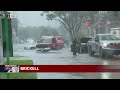 Cars stall out in Brickell due to severe flooding from Eta