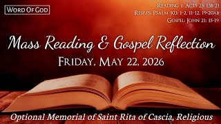 Today's Catholic Mass Readings and Gospel Reflection - Friday, May 22, 2026