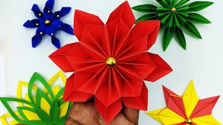 Christmas Snowflakes Making Ideas | Christmas Decoration Ideas With Paper Star | DIY Paper Crafts