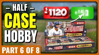 AWESOME ORANGE REFRACTOR!🚨HALF CASE PROFIT CHALLENGE🚨 PART 6 OF 8 - 2024 STADIUM CLUB HOBBY BOXES