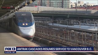 Amtrak resumes service to Vancouver, B.C. from Seattle | FOX 13 Seattle