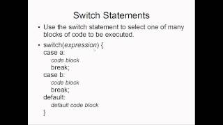 Java If and Switch Statements - AP Computer Science Lesson 4