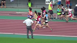 女子B2年100m_準決勝1組_2019年度第7回札幌中学選手権20190801