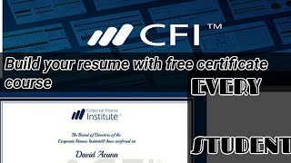 CFI free certificate courses