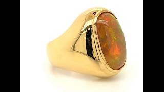 Mens 7.25ct Crystal Opal Ring - Full Play of Color - MROPL1003