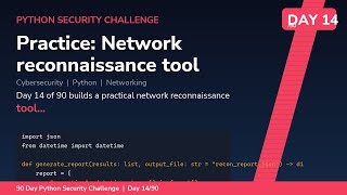 Build a Network Recon Tool in Python - Day 14/90 Security Challenge