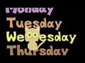 days of the week spelling w cute dancing kitten the kids picture show fun u0026 educational