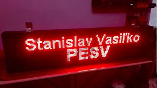 REKLAMNÝ PANEL S ČERVENÝMI LED 168x40cm