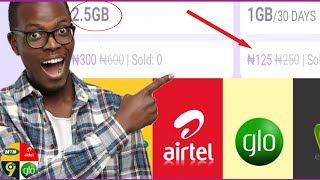 Yadda Zaka Sayi Data 1GB A ₦125 Ko 2.5GB Akan ₦300 A Kowane Layi