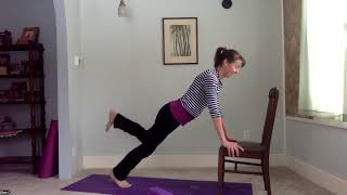 12-minute Chair yoga set for strong muscles and sturdy bones!