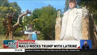 David Maillu unveils giant statue of Donald Trump in Makueni to challenge racism