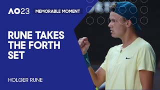Rune Survives to Take the Fourth Set | Australian Open 2023