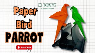 How to make a Paper Parrot - origami | M.PaperCraft