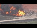 Ruptured pipeline causes explosion, fire