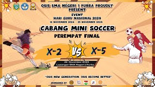 PEREMPAT FINAL MINI SOCCER - HUT PGRI KE-79  TAHUN 2024 SMA NEGERI 1 PURBA