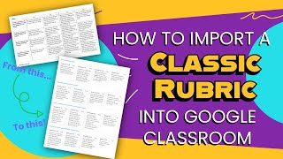 Save time with the new Rubric option in Google Classroom
