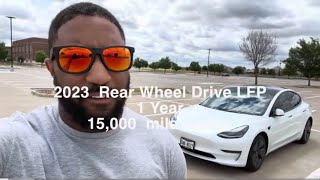 Tesla Model 3 LFP Rear Wheel drive 1 year 15,000 mile review