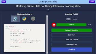 Maximum Subarray Explained: Ace Your LeetCode Coding Interview With Coding Card Sharp