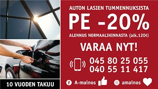 Auton lasien tummennuksista PERJANTAISIN -20% alennus normaalihinnasta - Helsinki, Tuusula, Espoo