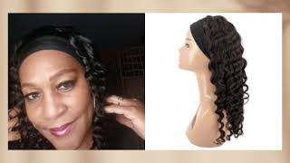 Effortless Glam: Deep Wave Headband Wig