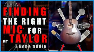 BEST MICROPHONE for RECORDING ACOUSTIC GUITARS? 3 condensers vs 3 ribbon | Taylor GT | T.Bone audio