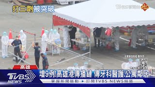 高雄增9例! 打三劑突破感染 高雄港傳染牙科醫護.公寓鄰居｜TVBS新聞