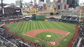 A.J. Burnett throws out first pitch to Russell Martin at PNC Park