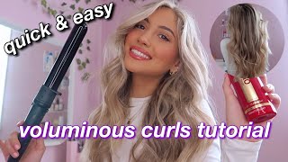 VOLUMINOUS BOUNCY CURLS HAIR TUTORIAL *in 10 minutes* | vlogmas day 8