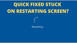 How To Fix WINDOWS 10/11 Stuck On Restarting Screen |Laptop stuck on restarting screen Windows 11/10