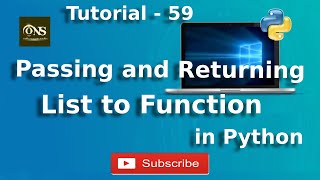 Passing and Returning List to Function in Python || Tutorial - 59 || Python Tutorial