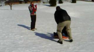 Chenega Logistics Sledding Day -Spinning Adam