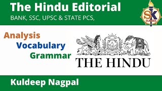 The Hindu Editorial Analysis