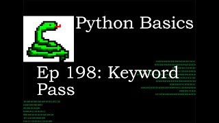 Python Basics Keyword Pass