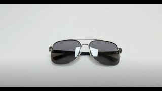 Gucci Sunglasses Model- GG0422S Color-002 Ruthenium-Black/Polarized Grey Lenses