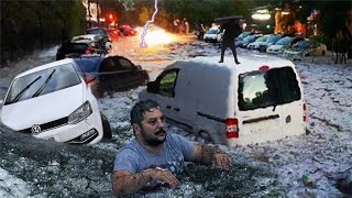 HAIL STORM HITS THE CITY, PARALYZING THE MOVEMENT, BIGGEST HAIL STORM hits San Juan, Argentina 2023