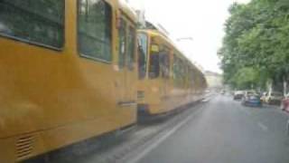 Csatolt TW6000-es a Nagykörúton TW6000 Strassenbahn in Budapest - Hungary - Ungarn