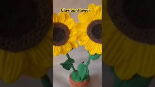 Clay Sunflower🌼 #music #newsong #diy #shortvideo #art #creativeclayideas #shorts #ytshorts#clay