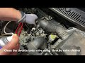 How to clean a throttle body valve VW Polo 4 9N3 (build-in) with throttle valve cleaner DIY