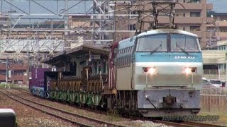 JR貨物 EF66 103号機+DE10 1572号機(ムド) 臨時貨物列車8867レ 廿日市→宮内串戸 2013.5