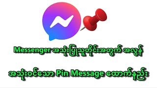 Messengerသုံးသူတိုင်းသိထားသင့်တဲ့ Pin Messageထောက်နည်း