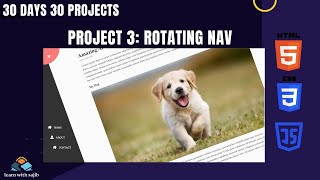 Rotating Navigation Using HTML, CSS and JS | 30 Days - 30 Projects | Project 3 - Rotating Nav