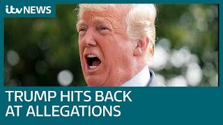 President Donald Trump responds to allegations that he violated campaign laws | ITV News