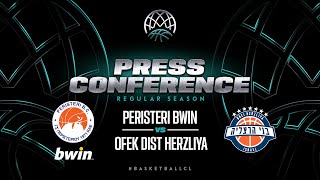 Peristeri bwin  v Bnei Herzliya - Press Conference | Basketball Champions League 2022/23