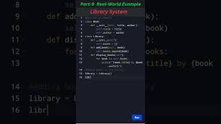 Python OOP Real-World Example: Library System 📚 | Learn Classes & Objects #coding #learning #tricks