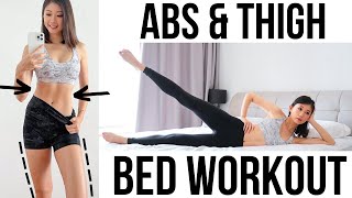 ABS & THIGH WORKOUT IN BED | Flat Belly & Slim Thighs BURN 🔥 ~ Emi