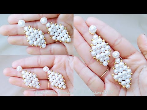 How To Make Pearl Dangle Earrings||Making Of Pearl Earrings At Home..! How To Make Pearl Dangle Earrings||Making Of Pearl Earrings At Home..!