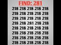 ONLY 0.2% CAN Spot the hidden number,#find #maths #iqtest #puszcza #subcribe