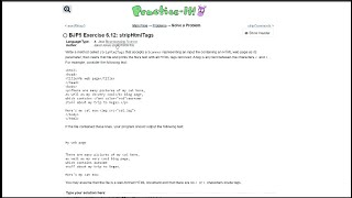 Java Practice It || 6.12 stripHtmlTags || file processing, nested while loop, .subString(), Strings